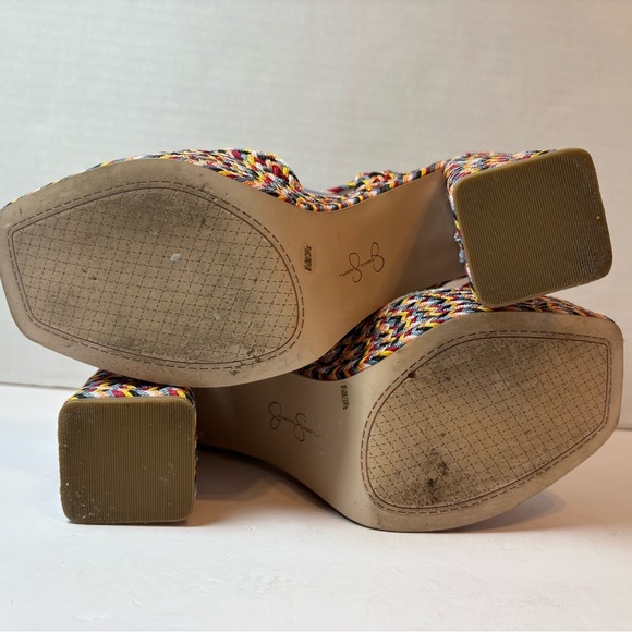 Jessica Simpson Multicolor Braided Platform Sandals